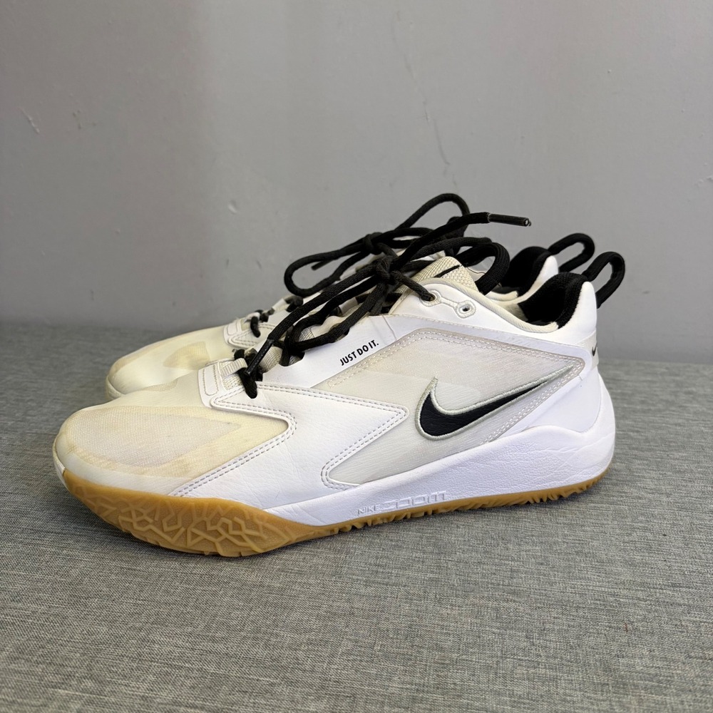 Nike Air Zoom Hyperace 3 Men 8 White Black FQ7074-101 Volleyball Court Shoes